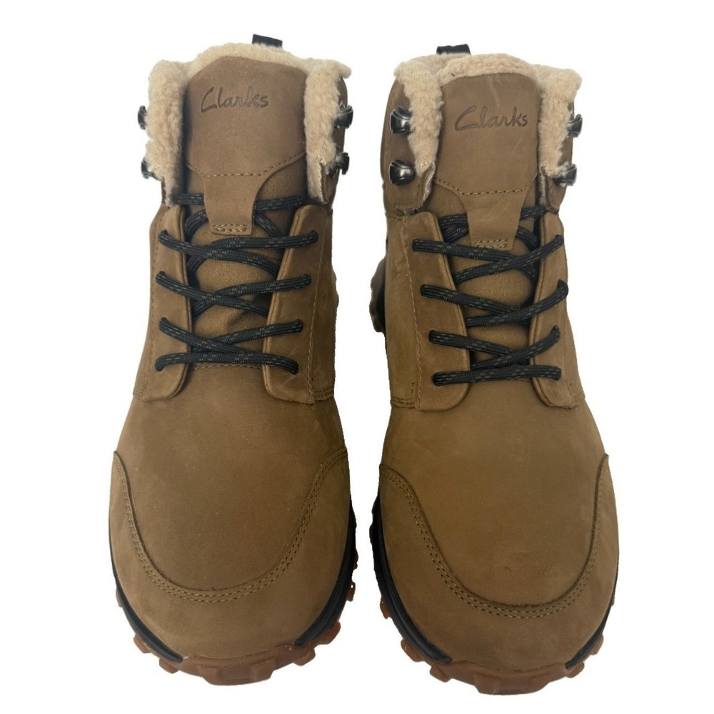 Clarks Men's ATL Trek Up Wp Hiking Boots Leather Upper Dark Sand Size 7 Newp